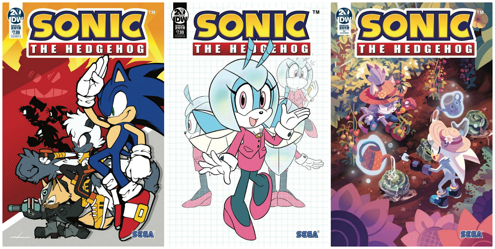 Reveladas Todas Las Portadas Del Sonic The Hedgehog Annual 2019