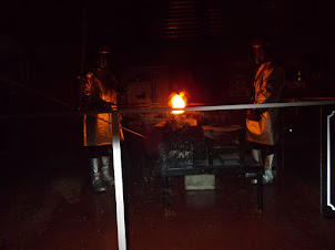 Smelting of "Gold Ingot" in a Foundry being demonstrated in "Gold Reef City Amusement Park".