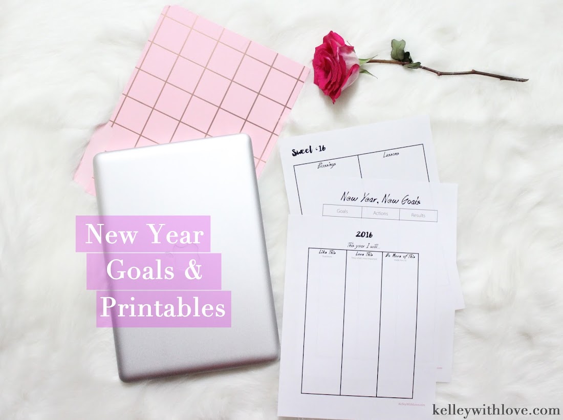 New Years Goals + Printable Worksheets / Kelley With Love