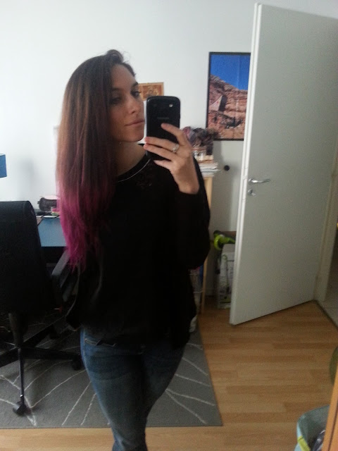 ombre hair violet