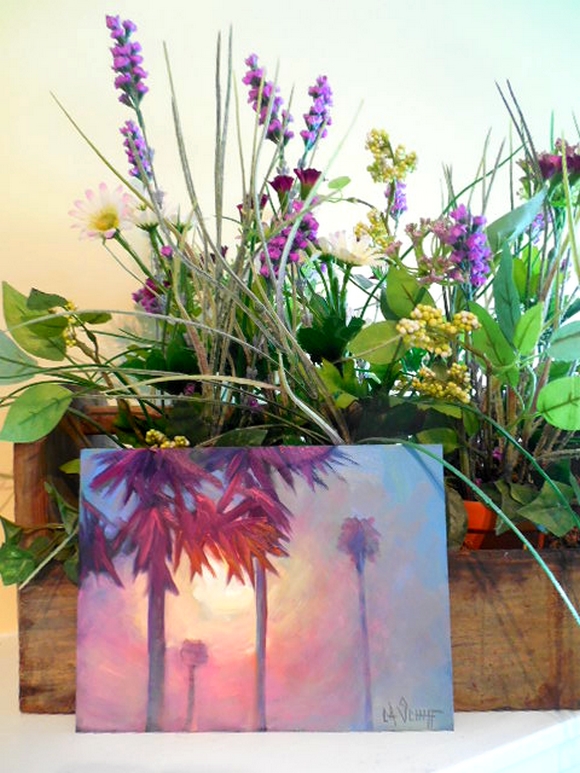 Palette Knife Painters, International Tropical Sunrise Painting, Landscape Painting, "Florida