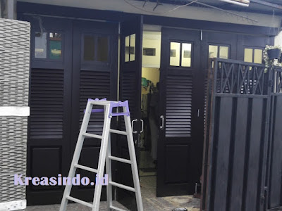 Pintu Garasi Besi pesanan Bpk Ibnu di Jalan Penagantin Ali 3 Ciracas Jakarta Timur