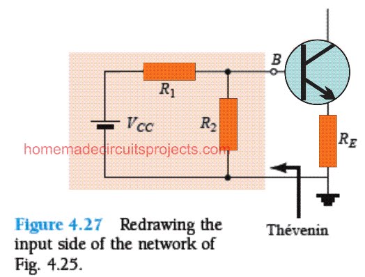 Thévenin equivalent for BJT voltage divider network