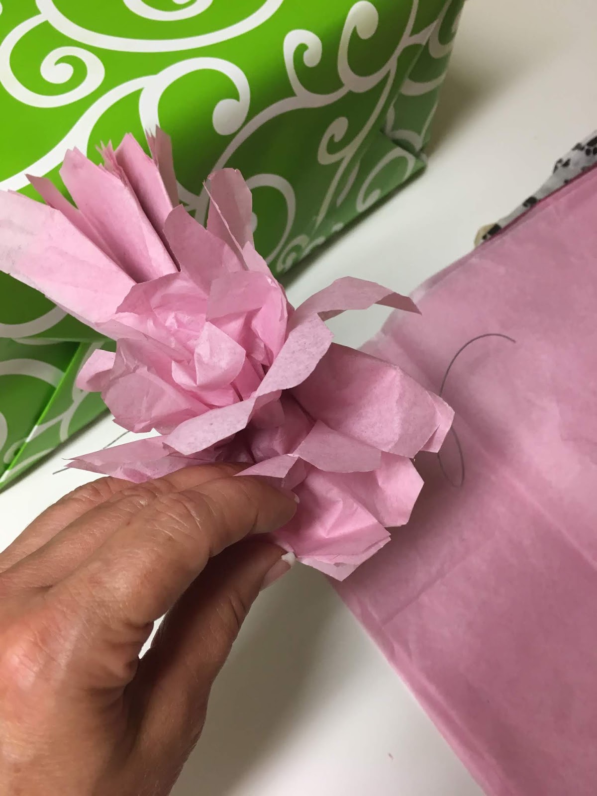 Make My Day Camp Tissue Paper Flower Gift Topper
