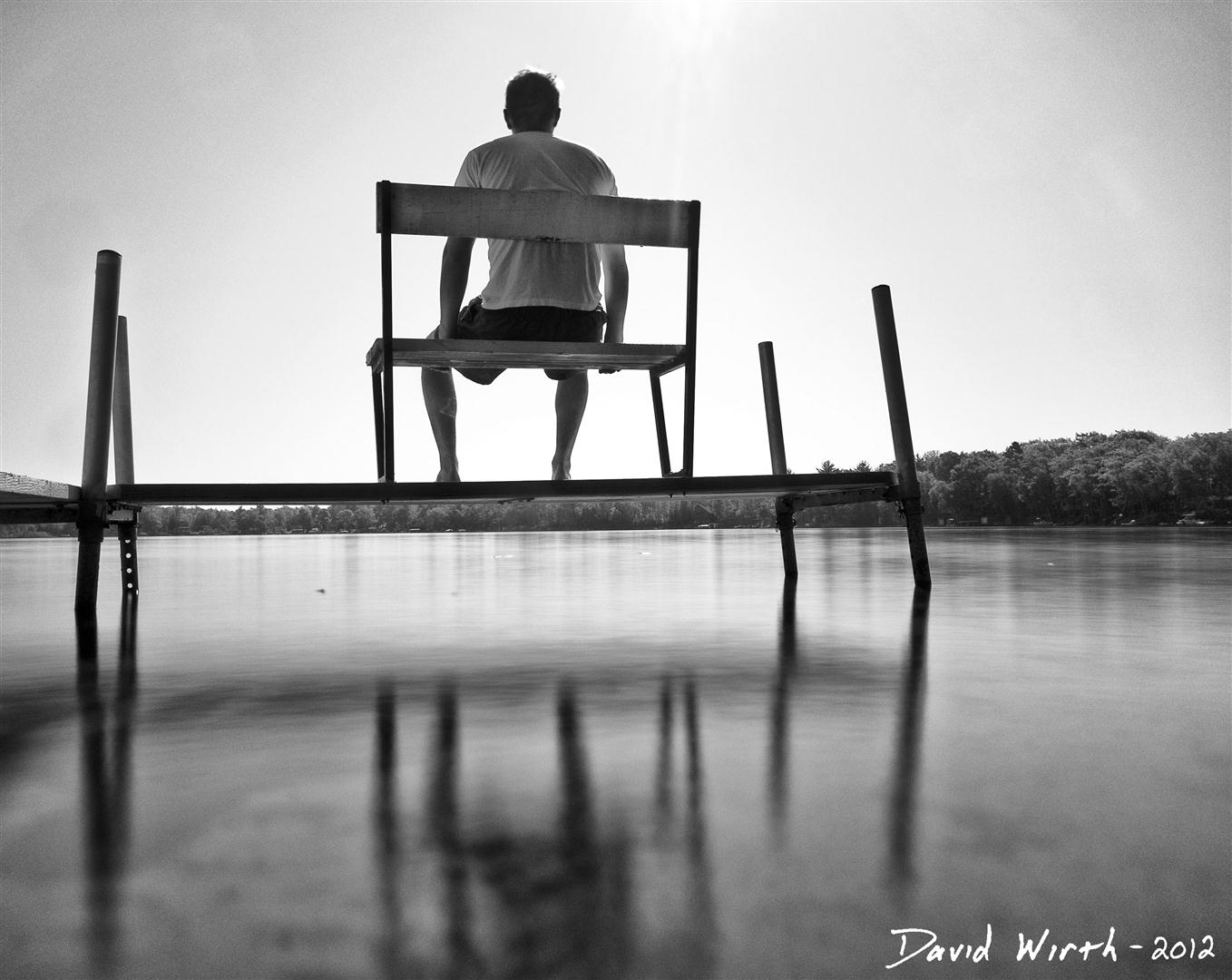 ND filter lake water, calm, dock, sitting