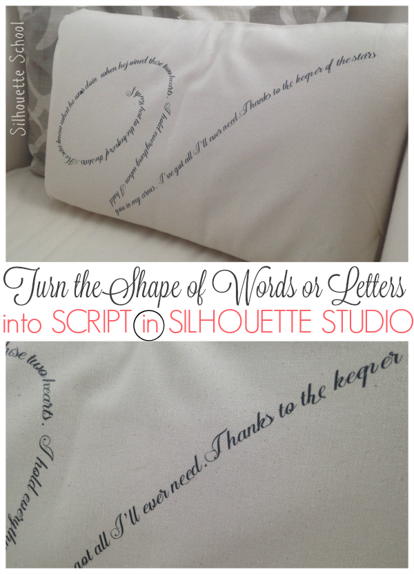 Silhouette tutorial, Silhouette Studio, shape, letter, word, script