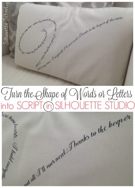 Silhouette Studio, turn shape of words or letters into script, Silhouette tutorial