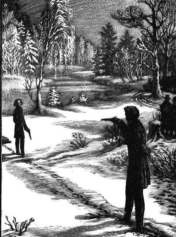 Дуэль уехал. Репин "дуэль Онегина и Ленского" (1899 г.). Онегин и Ленский дуэль.