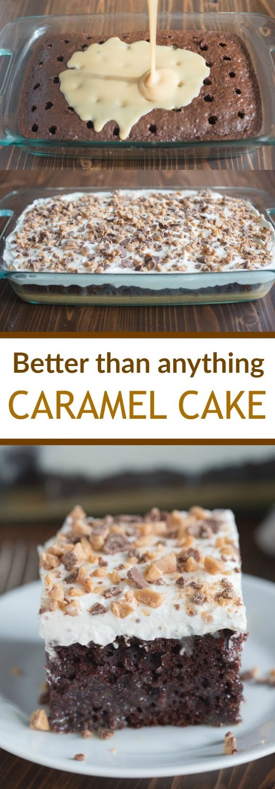 Better than Anything Cake (aka Better than Sex Cake) made with homemade caramel sauce and fresh whipped cream. This recipe is one of our favorite cakes, ever! Better than Anything Cake (aka Better than Sex Cake) made with homemade caramel sauce and fresh whipped cream. This recipe is one of our favorite cakes, ever!