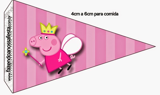 Peppa Pig Hada: Imprimibles, Imágenes y Fondos Gratis para Fiestas. Banderinas o toppers cupcakes o para poner en la comida para imprimir gratis.