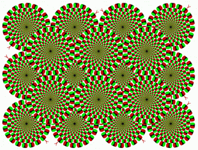 Iluzii optice cu "șerpii rotativi"