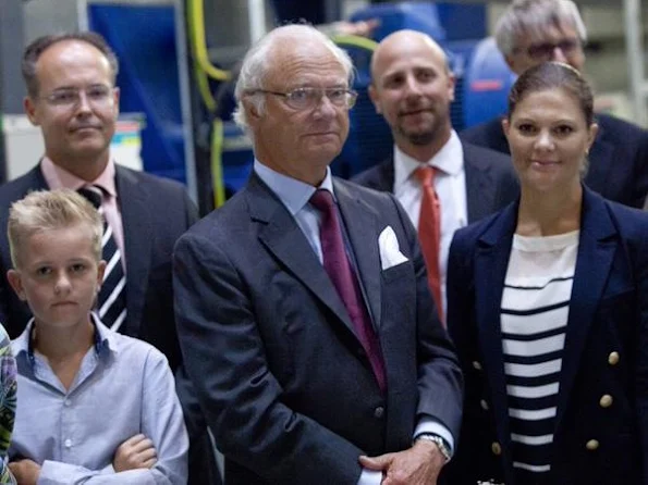 King Carl Gustav of Sweden and Crown Princess Victoria of Sweden attended the opening of the Oskarshamn power station in the county of Kalmar