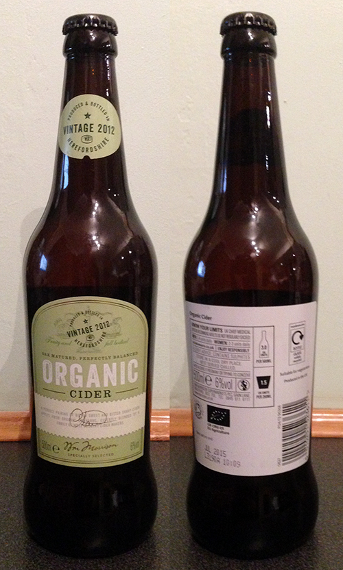 Cider Pages Morrissons Organic Cider Vintage 2012