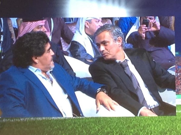 Maradona y Mourinho se ven la cara en Dubai