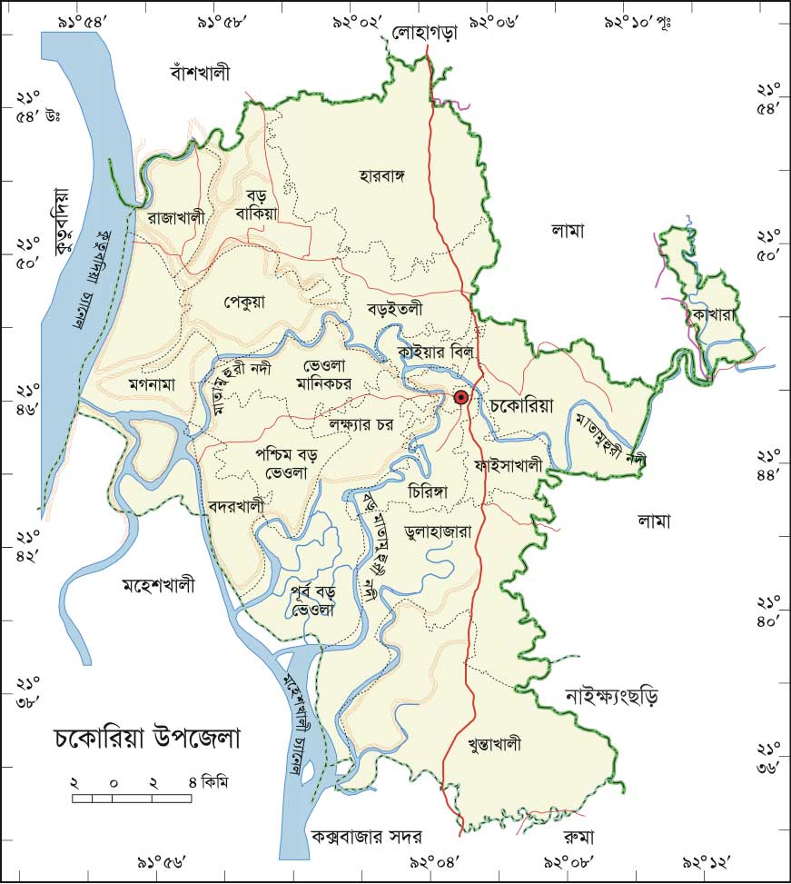 Bangladesh Map All Chakaria Upazila Map