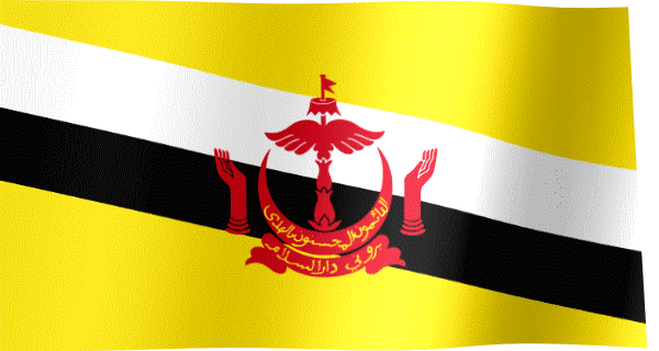 Waving Flag of Brunei (Animated Gif)