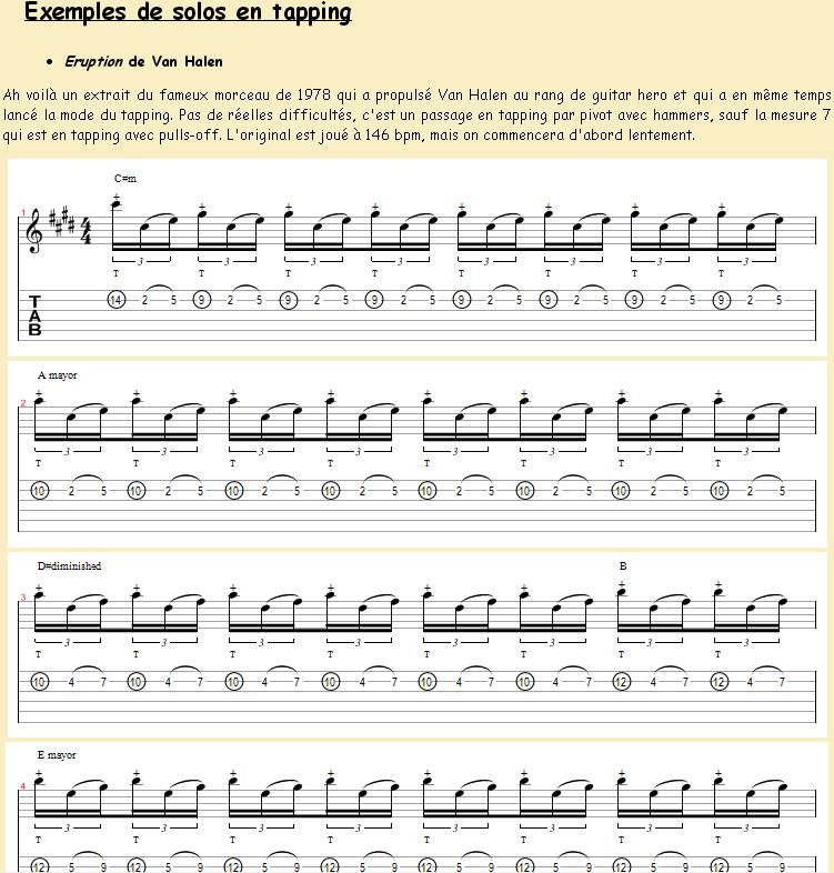 Tab guitare: tablature facile pour guitaristes: Leçon n°12: La ...