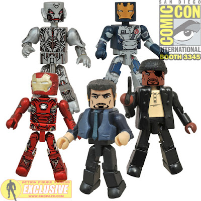 San Diego Comic-Con 2015 Exclusive Avengers: Age of Ultron Marvel Minimates Box Set - Iron Man Mark 45, Tony Stark, Nick Fury, Iron Legion #01 & “Final Form” Ultron