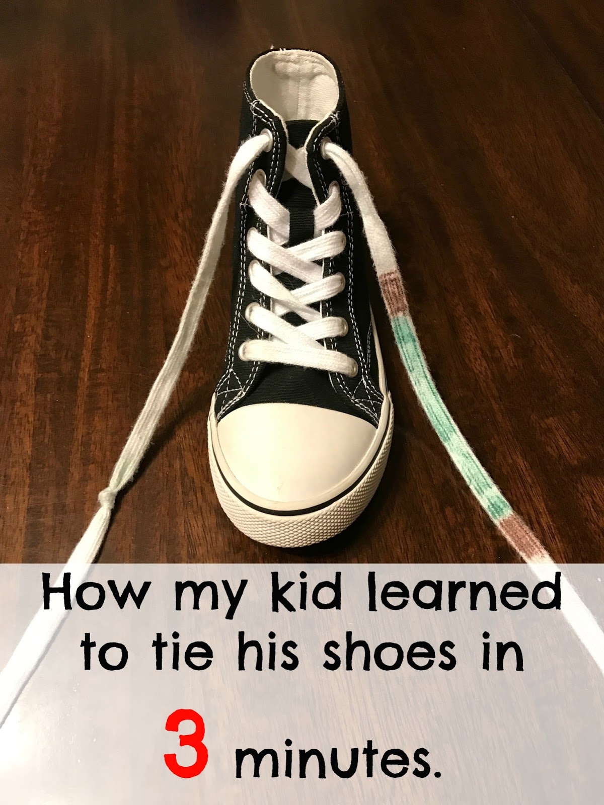 teaching kids to tie shoes