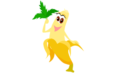 kartun lucu clipart animasi buah pisang