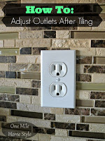 How To Adjust Electrical Outlets After Tiling | One Mile Home Style