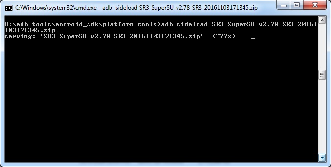 SuperSu zip file via adb sideload