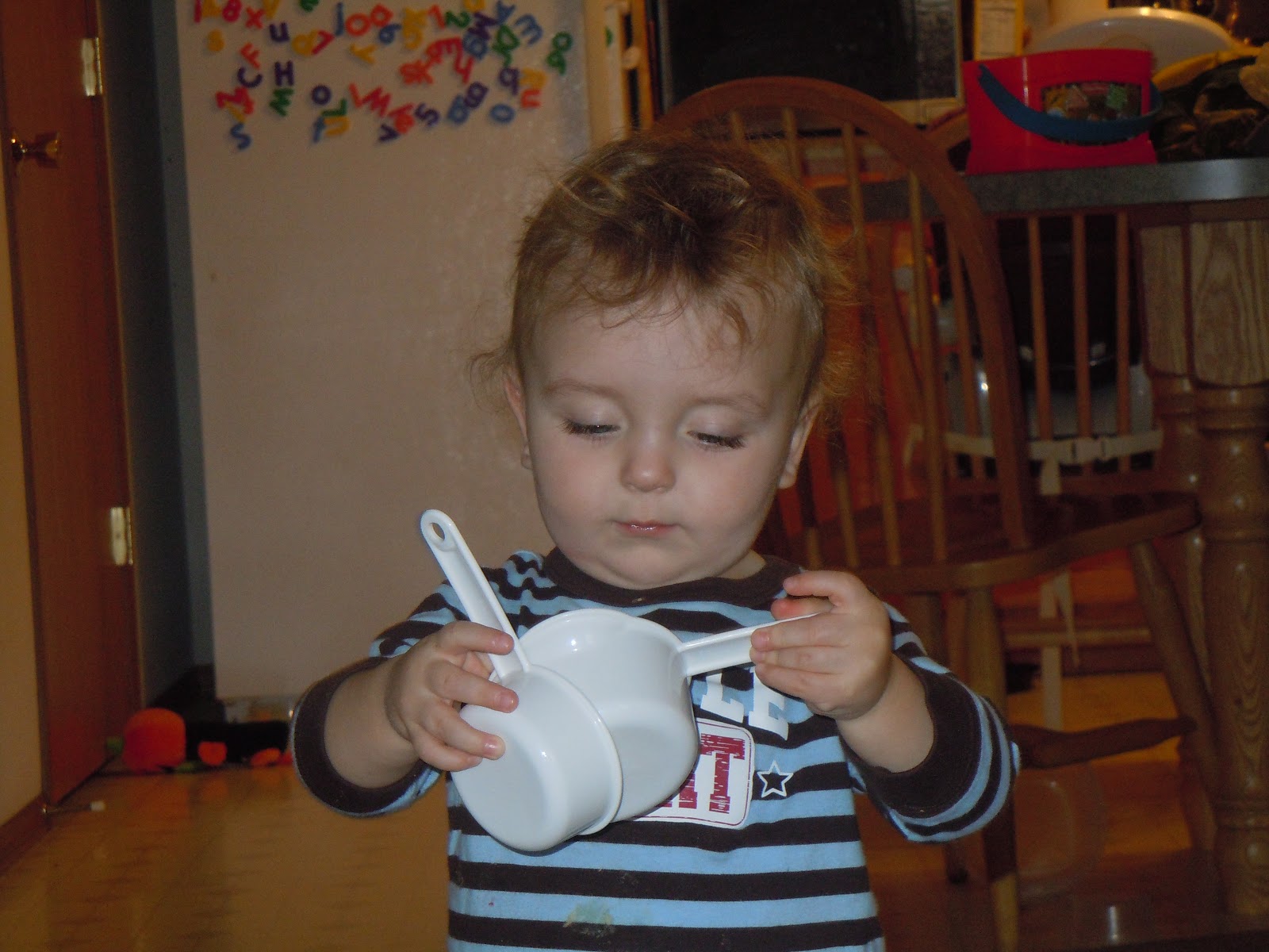 A day in the life Toddler Activity Pretend Cooking with Cotton Balls