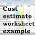 Cost estimate worksheet example 