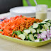 Healthy Rainbow Vegetable Salad with Turmeric Roasted Chickpeas