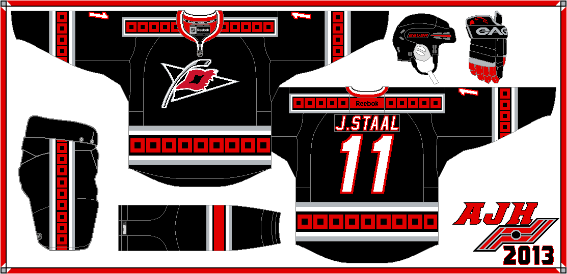 AJH Hockey Jersey Art Carolina Hurricanes Alternate Concept
