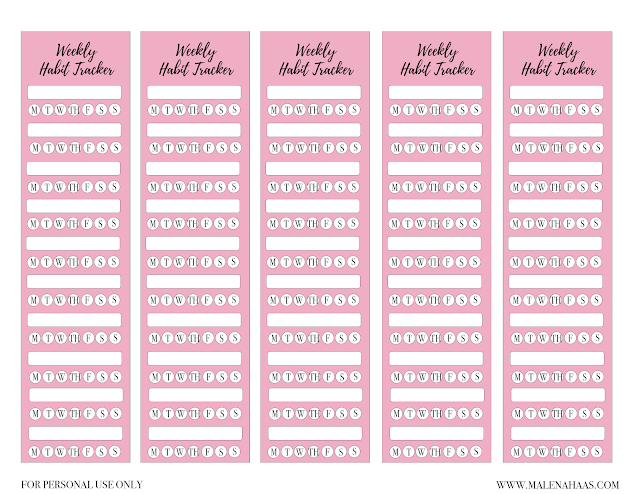 Weekly Habit Tracker Planner Stickers Graphic by Happy Printables Club ·  Creative Fabrica