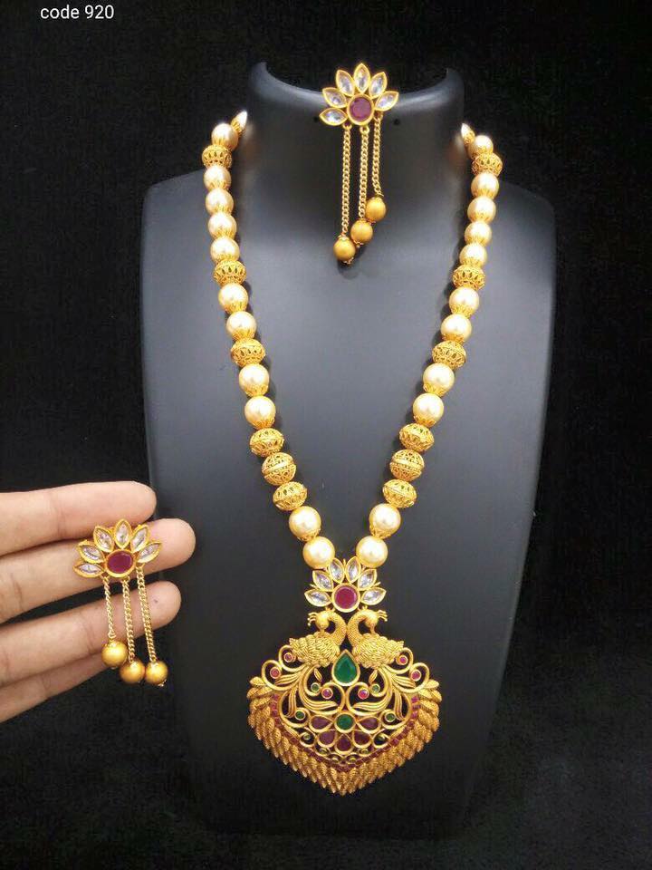 Lakshmi Pendants with Jhumkas in Imitation Jewellery Designs
