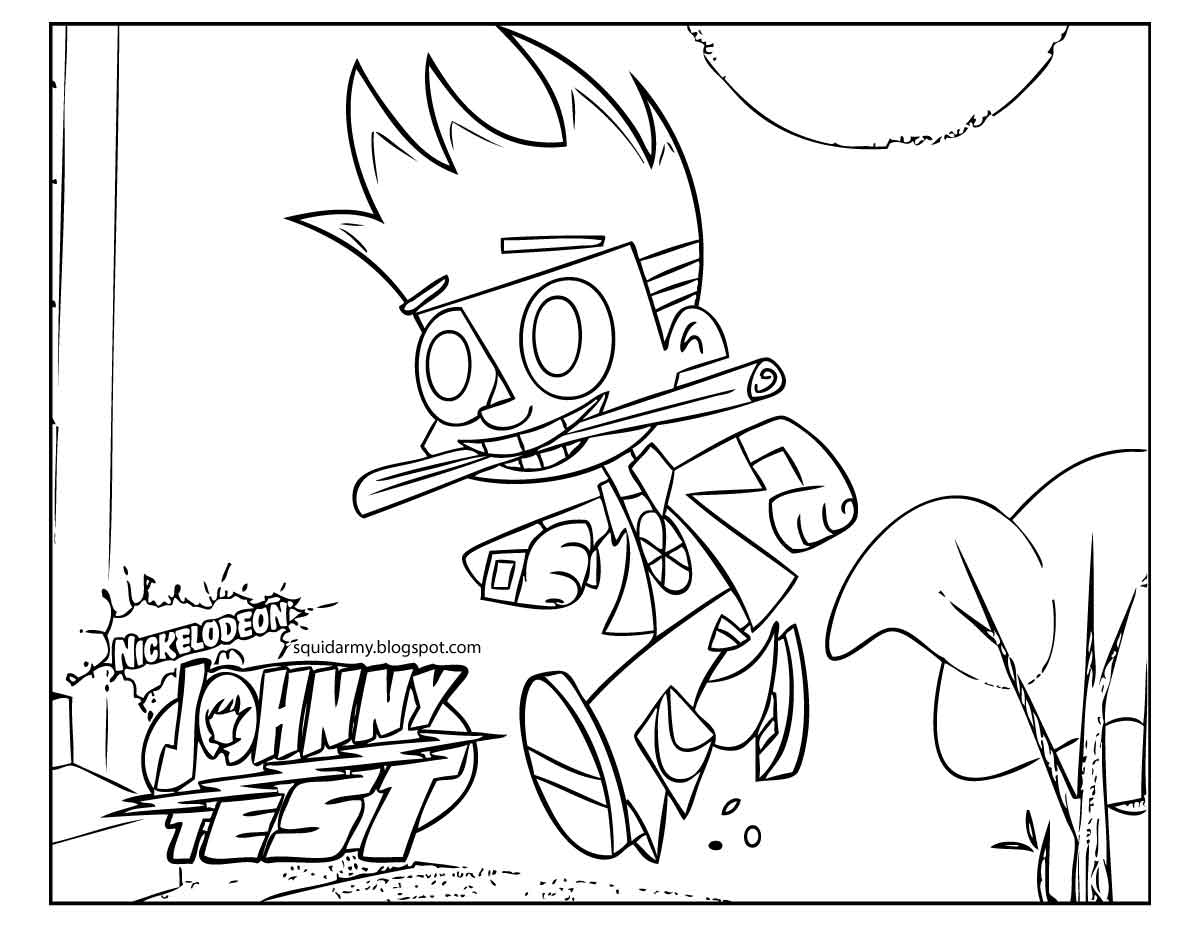 johnny test coloring pages from cartoon network - photo #30