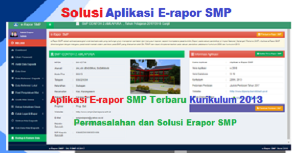 Permasalahan dan Solusi Aplikasi Erapor SMP Versi 2019
