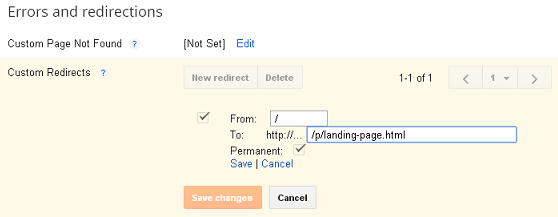 Blogger Custom Redirection Settings Blogger Custom Redirection Settings