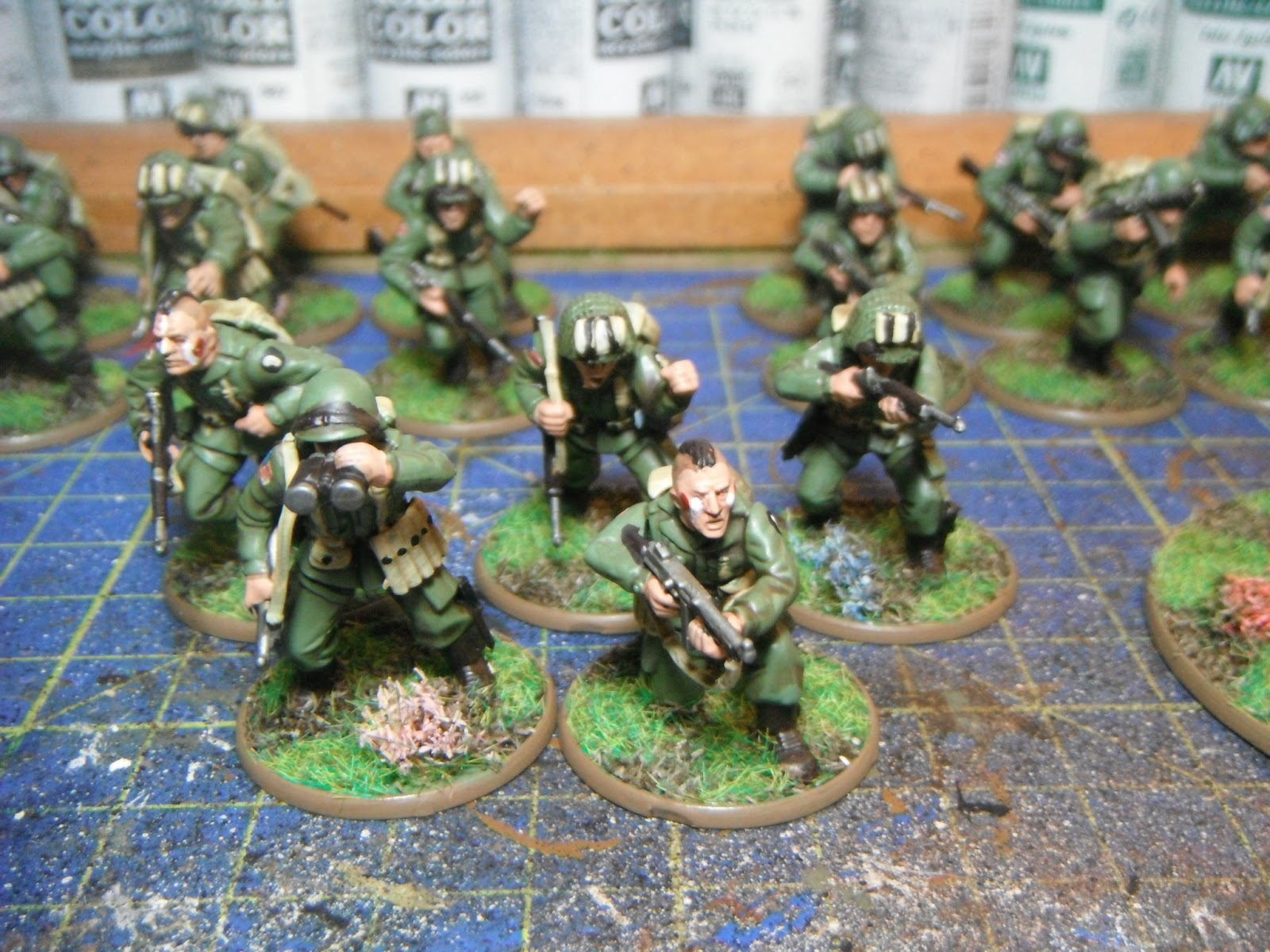 A figure painting therapy project. 'Band of Brothers' for Bolt Action.