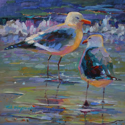 seagulls paintings bird blaylock elizabeth painting beach oil sunshine impressionist glowing seagull artist daily watercolor birds inspiration painters american pelicans