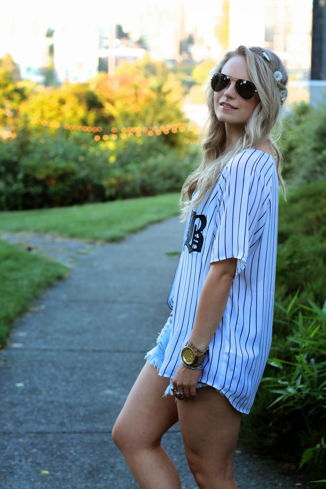 BASEBALL JERSEY AND FLOWER CROWN | ANDREA CLARE