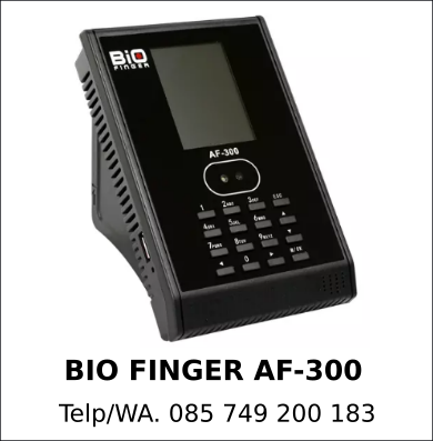 Agen Resmi Mesin Fingerprint Bio Finger AF-300 Murah Agen Resmi Mesin Fingerprint Bio Finger AF-300 Murah