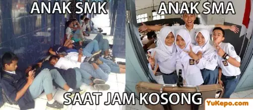 9 Meme Lucu yang Membedakan Kehidupan Anak SMA dan Anak SMK