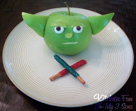 star wars yoda edible apple craft for kids