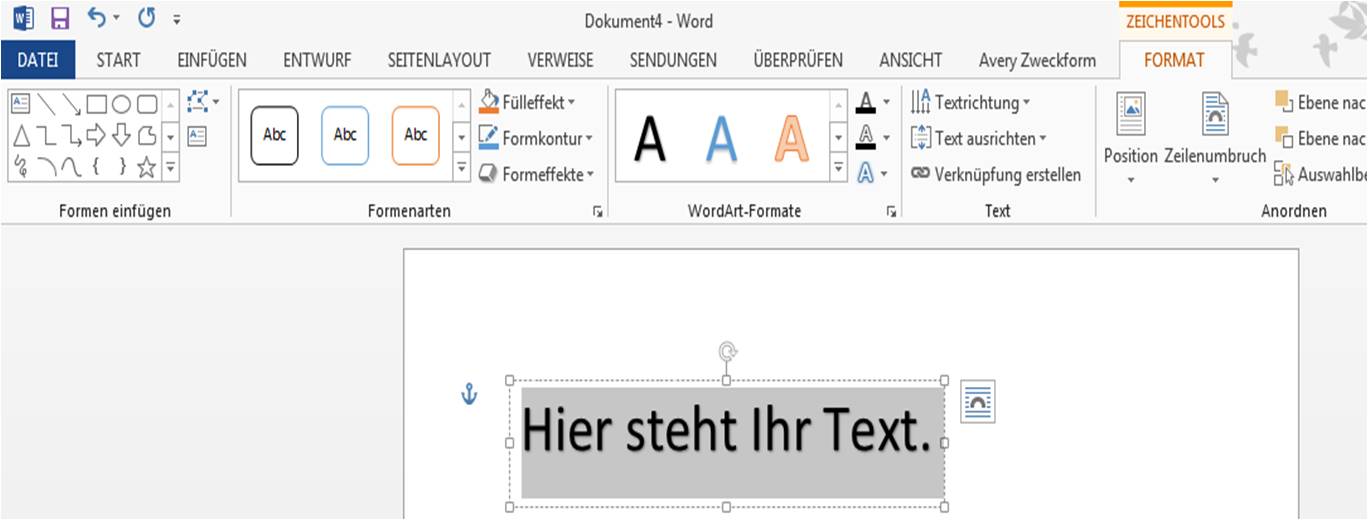 Anleitung digitale TextStempel selber erstellen mit Word