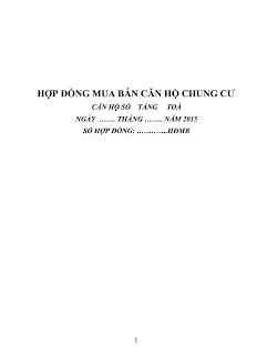 Hợp Đồng Mẫu Goldmark City - Tòa Sapphire 4 Hợp Đồng Mẫu Goldmark City - Tòa Sapphire 4