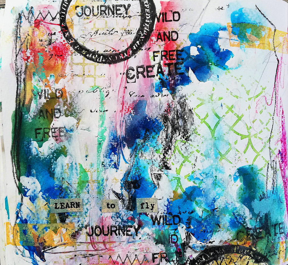 Susanne Rose Designs Abstract Art Journal Pages