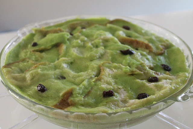 Puding Roti Pandan Kukus