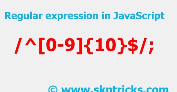 Regular expression validation in JavaScript | SKPTRICKS image.