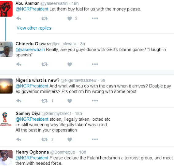 Twitter Nigeria attack the presidency for describing Abacha loot as