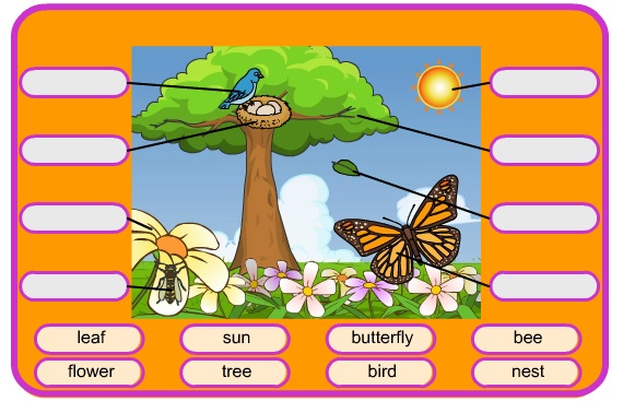 Spring match. Spring Vocabulary. Игра Bees Trees. Карточки Tree Bee на английском. Match the Words.