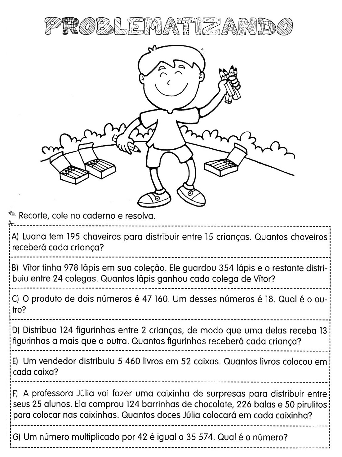Atividades De Matemática Com Problemas
