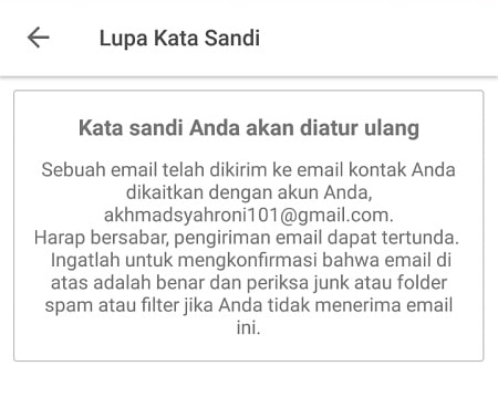 Buka Link Verifikasi di Email Buka Link Verifikasi di Email